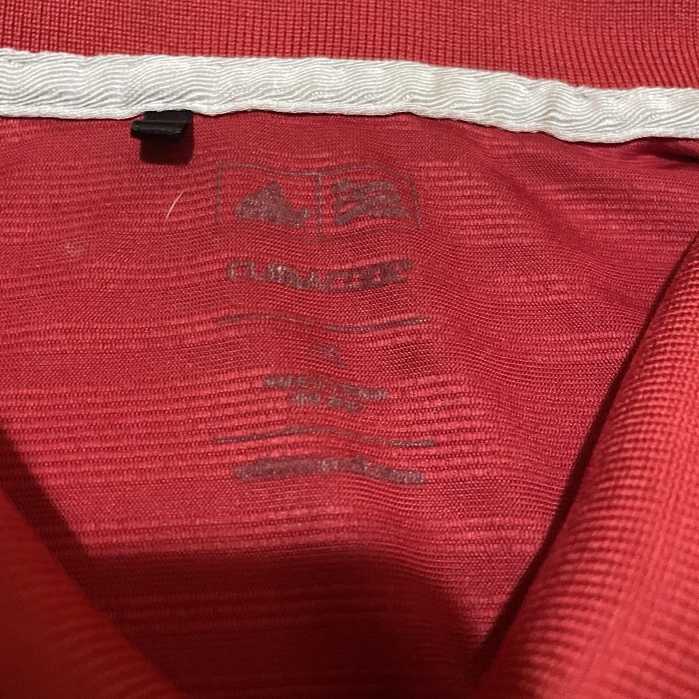 Adidas Shirt Mens Size XXL Red Climacool‎ Striped Performance Golf Polo